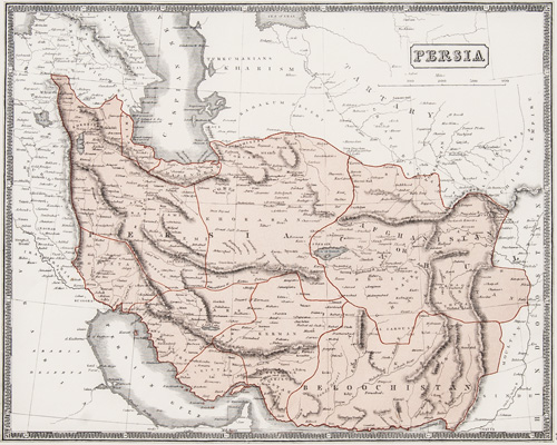 Persia 1863 map
